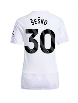Manchester United Benjamin Sesko #30 Replika Borta Kläder Dam 2025-26 Kortärmad